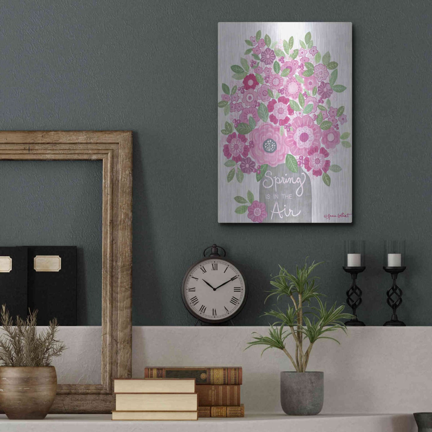 Luxe Metal Art 'Spring is in the Air' by Annie LaPoint, Metal Wall Art,12x16