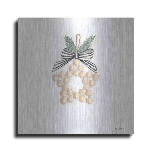 Luxe Metal Art 'Farmhouse Ornament I ' by Sara Baker, Metal Wall Art