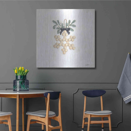 Luxe Metal Art 'Farmhouse Ornament II  ' by Sara Baker, Metal Wall Art,36x36