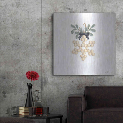 Luxe Metal Art 'Farmhouse Ornament II  ' by Sara Baker, Metal Wall Art,36x36