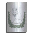 Luxe Metal Art 'Arctic Winter Fox  ' by Sara Baker, Metal Wall Art