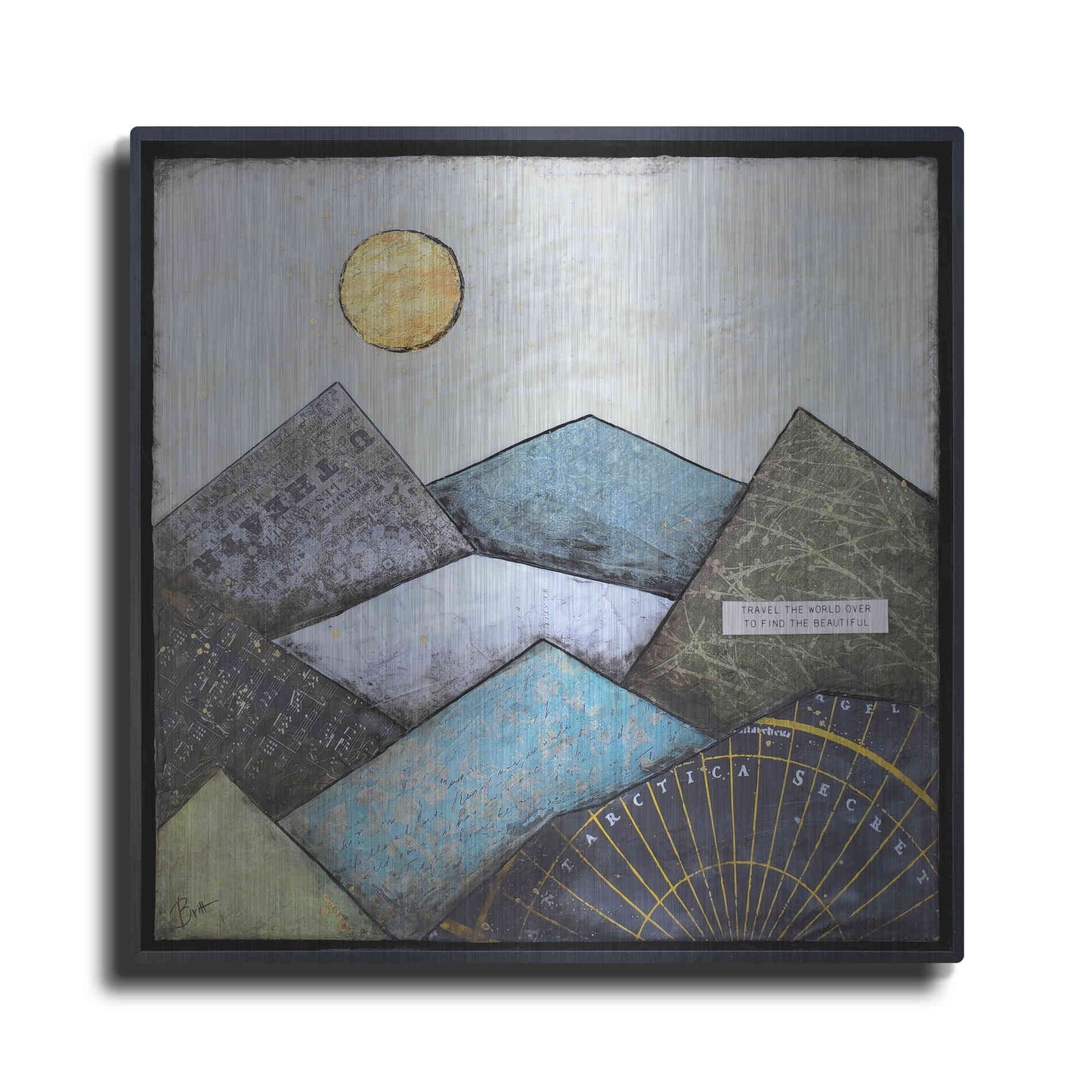 Luxe Metal Art 'Find the Beautiful' by Britt Hallowell, Metal Wall Art