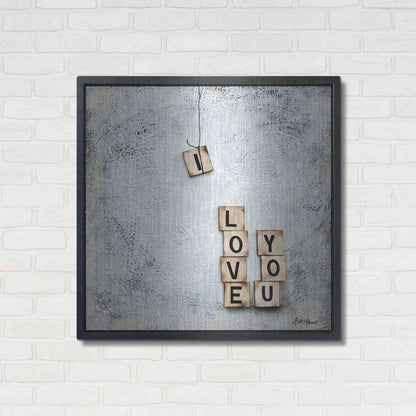 Luxe Metal Art 'I Love You' by Britt Hallowell, Metal Wall Art,36x36