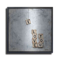 Luxe Metal Art 'I Love You' by Britt Hallowell, Metal Wall Art