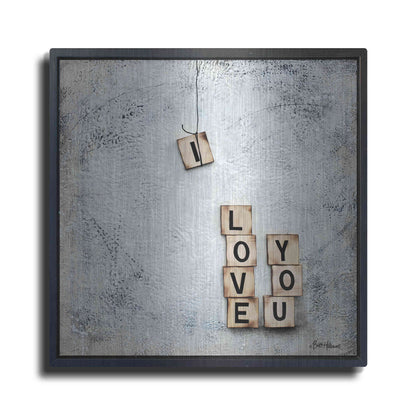 Luxe Metal Art 'I Love You' by Britt Hallowell, Metal Wall Art