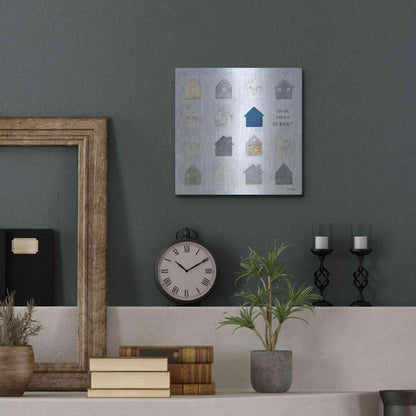Luxe Metal Art 'Our Nest is Best' by Britt Hallowell, Metal Wall Art,12x12
