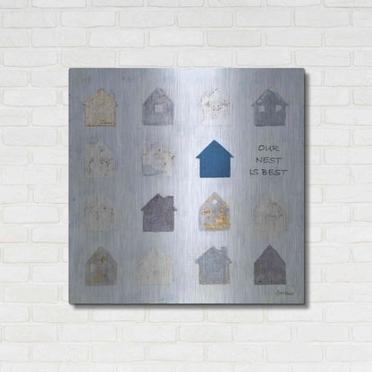 Luxe Metal Art 'Our Nest is Best' by Britt Hallowell, Metal Wall Art,36x36