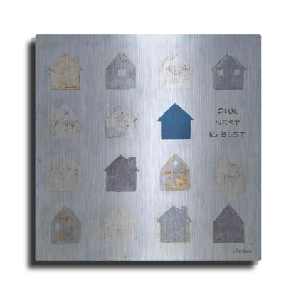Luxe Metal Art 'Our Nest is Best' by Britt Hallowell, Metal Wall Art