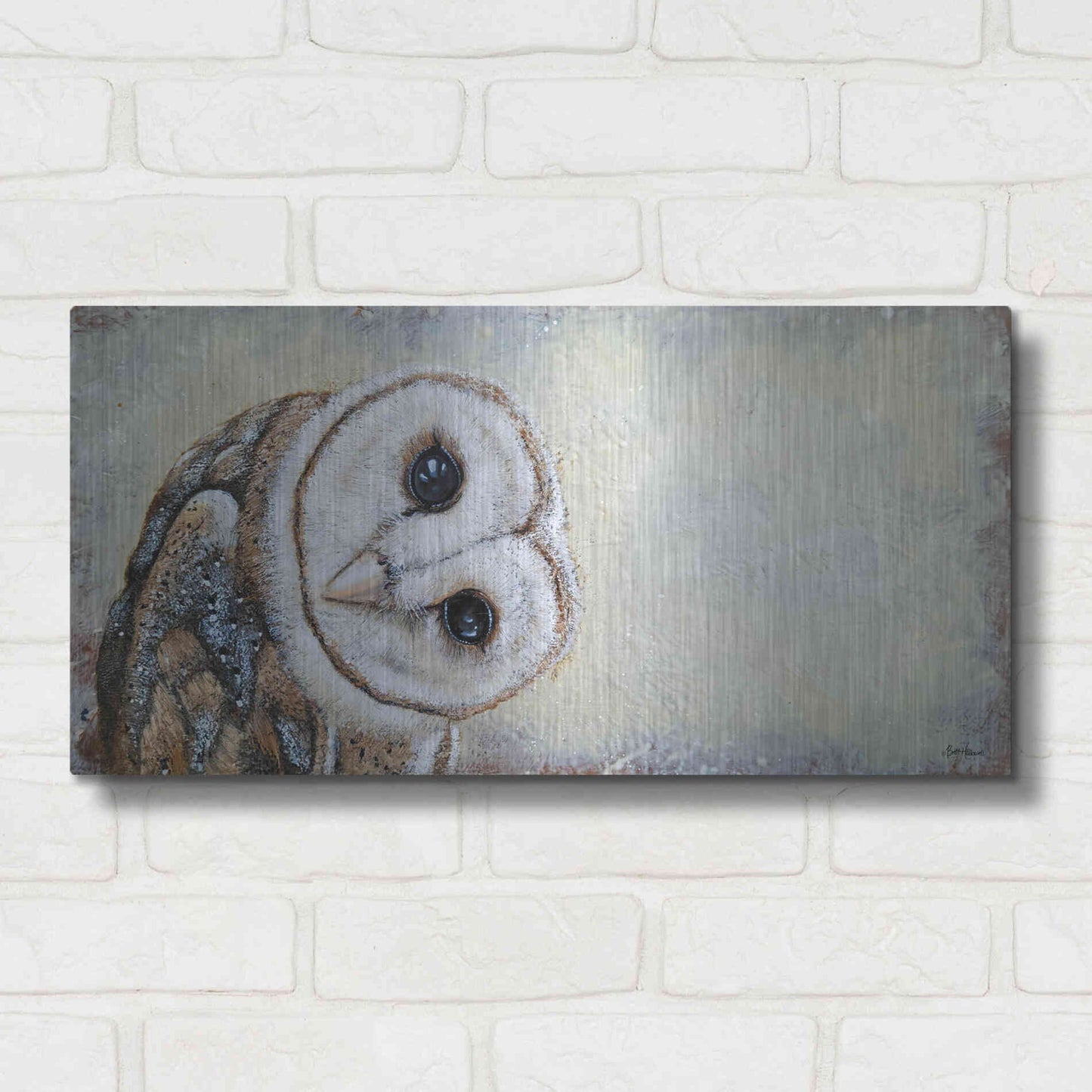Luxe Metal Art 'Curiosity' by Britt Hallowell, Metal Wall Art,24x12