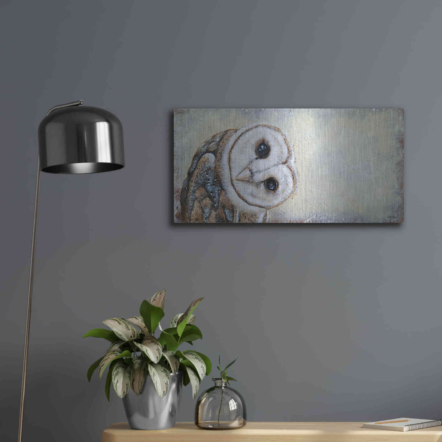 Luxe Metal Art 'Curiosity' by Britt Hallowell, Metal Wall Art,24x12