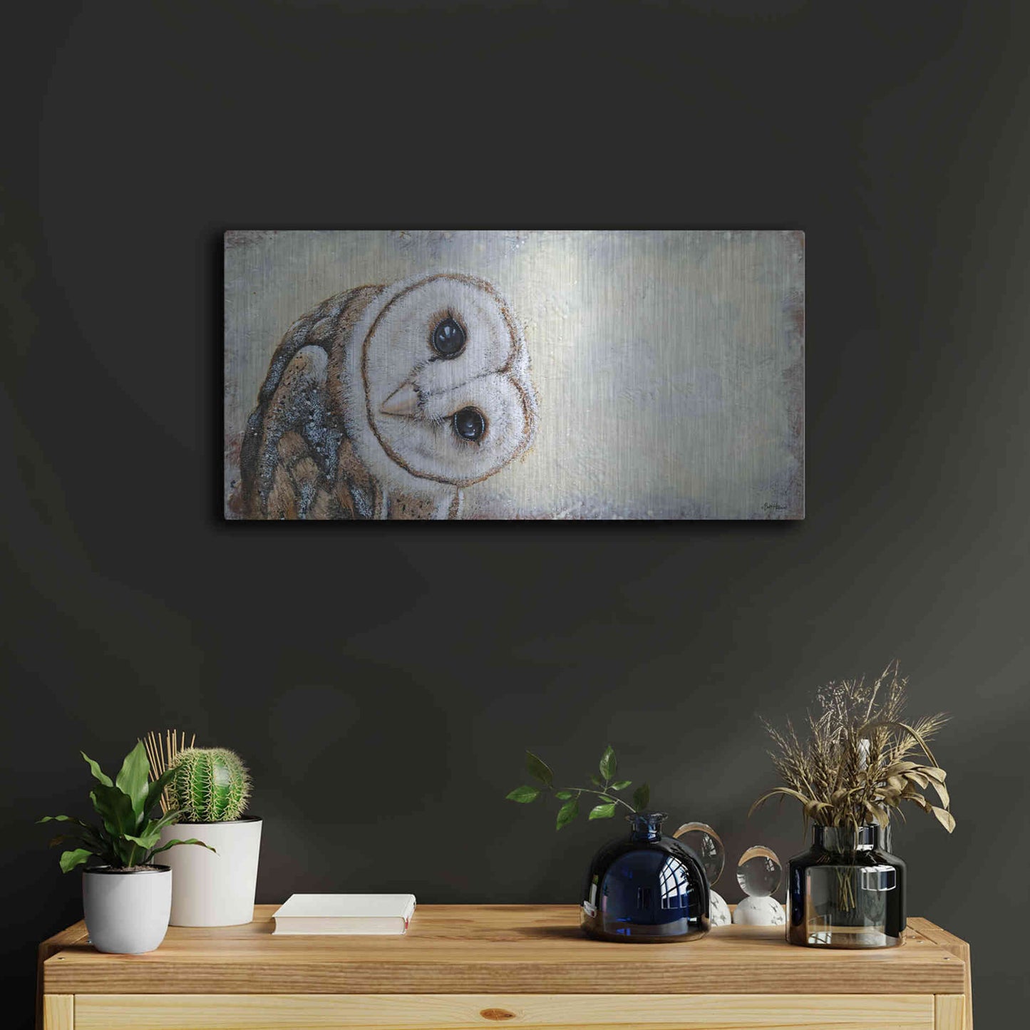 Luxe Metal Art 'Curiosity' by Britt Hallowell, Metal Wall Art,24x12