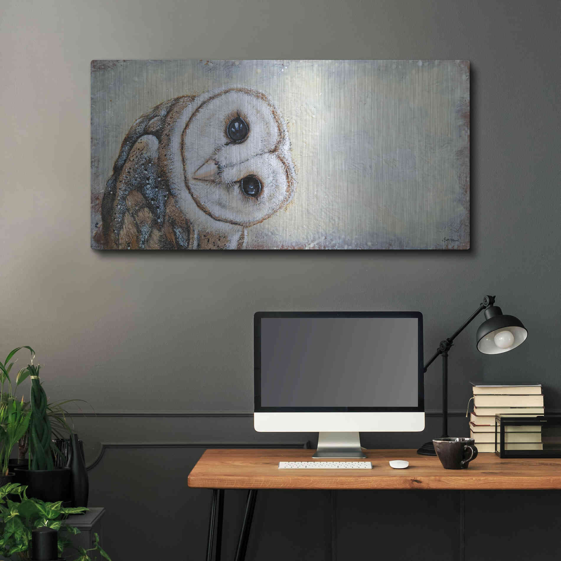 Luxe Metal Art 'Curiosity' by Britt Hallowell, Metal Wall Art,48x24