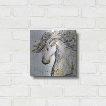 Luxe Metal Art 'Running Wild' by Britt Hallowell, Metal Wall Art,12x12