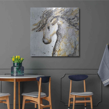 Luxe Metal Art 'Running Wild' by Britt Hallowell, Metal Wall Art,36x36