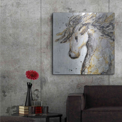 Luxe Metal Art 'Running Wild' by Britt Hallowell, Metal Wall Art,36x36