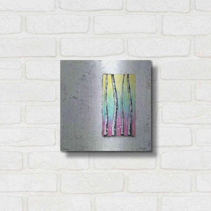Luxe Metal Art 'Window to Nature II' by Britt Hallowell, Metal Wall Art,12x12