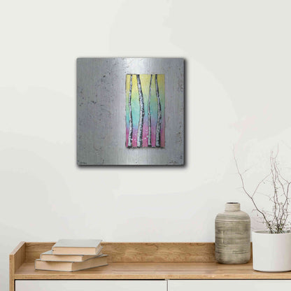 Luxe Metal Art 'Window to Nature II' by Britt Hallowell, Metal Wall Art,12x12