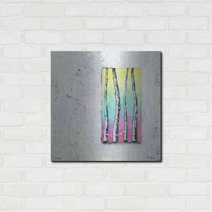 Luxe Metal Art 'Window to Nature II' by Britt Hallowell, Metal Wall Art,24x24