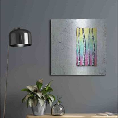 Luxe Metal Art 'Window to Nature II' by Britt Hallowell, Metal Wall Art,24x24
