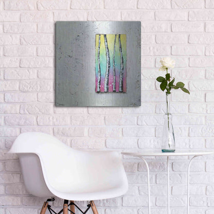 Luxe Metal Art 'Window to Nature II' by Britt Hallowell, Metal Wall Art,24x24