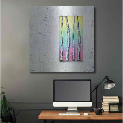 Luxe Metal Art 'Window to Nature II' by Britt Hallowell, Metal Wall Art,36x36