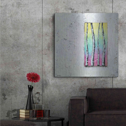 Luxe Metal Art 'Window to Nature II' by Britt Hallowell, Metal Wall Art,36x36