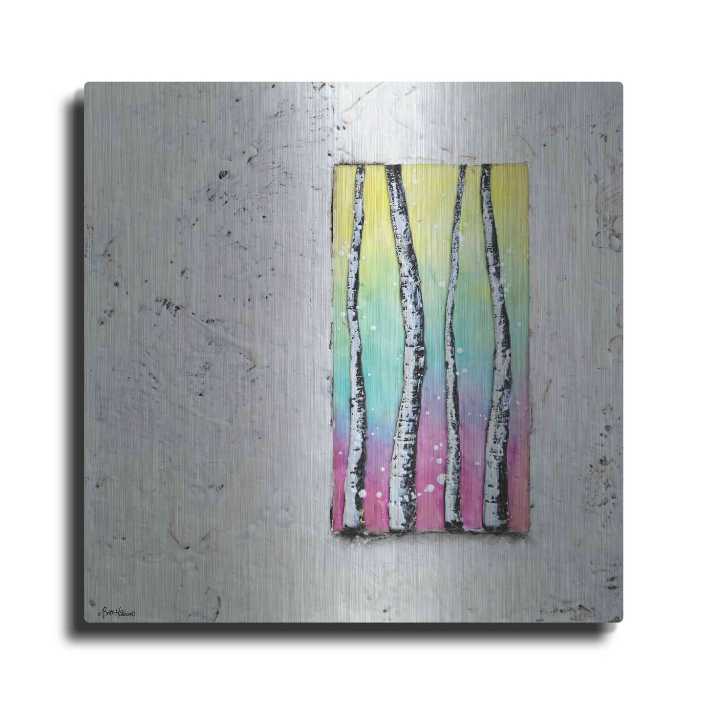 Luxe Metal Art 'Window to Nature II' by Britt Hallowell, Metal Wall Art