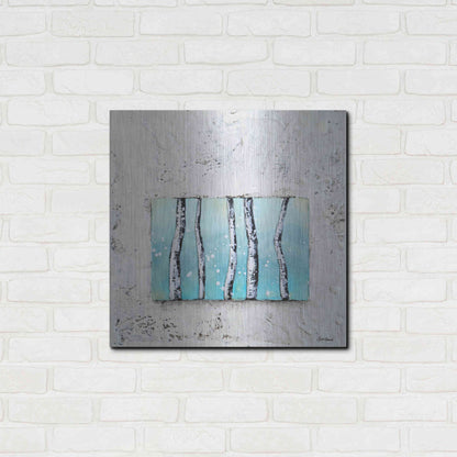 Luxe Metal Art 'Window to Nature III' by Britt Hallowell, Metal Wall Art,24x24