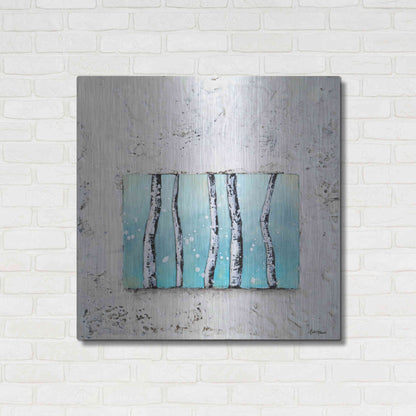 Luxe Metal Art 'Window to Nature III' by Britt Hallowell, Metal Wall Art,36x36