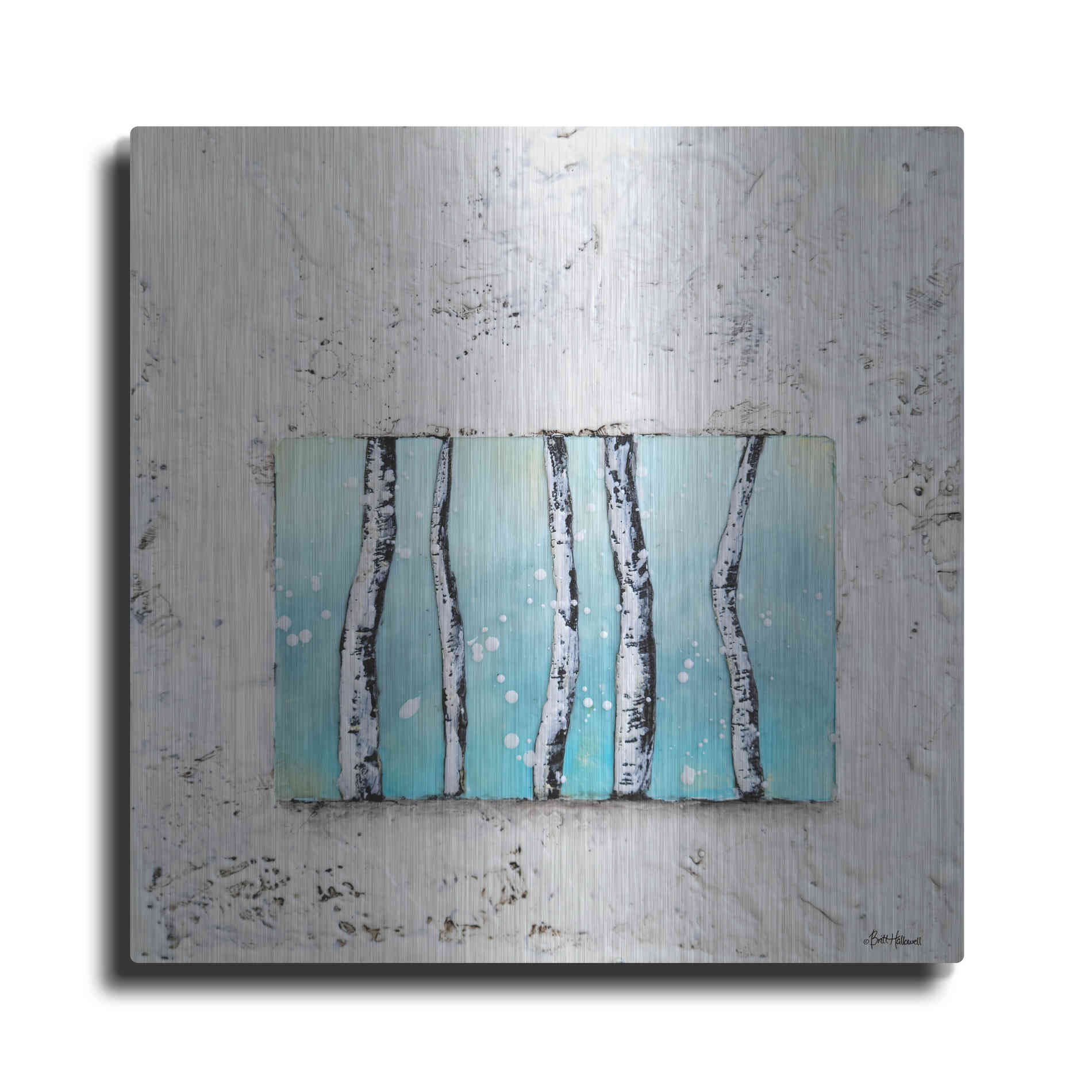 Luxe Metal Art 'Window to Nature III' by Britt Hallowell, Metal Wall Art