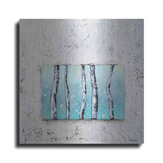 Luxe Metal Art 'Window to Nature III' by Britt Hallowell, Metal Wall Art