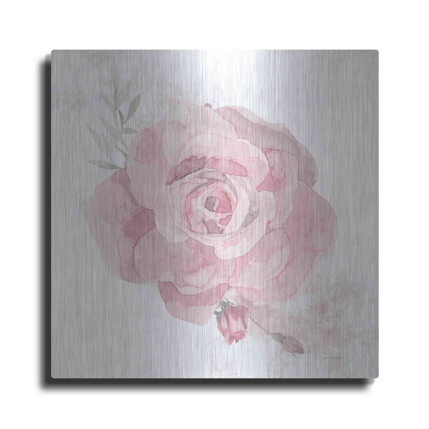 Luxe Metal Art 'Cottage Rose' by Bluebird Barn, Metal Wall Art