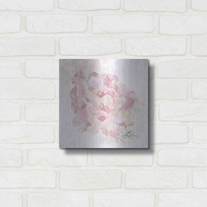 Luxe Metal Art 'Cottage Peony I' by Bluebird Barn, Metal Wall Art,12x12