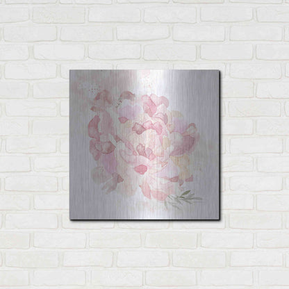 Luxe Metal Art 'Cottage Peony I' by Bluebird Barn, Metal Wall Art,24x24