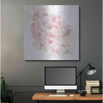 Luxe Metal Art 'Cottage Peony I' by Bluebird Barn, Metal Wall Art,36x36