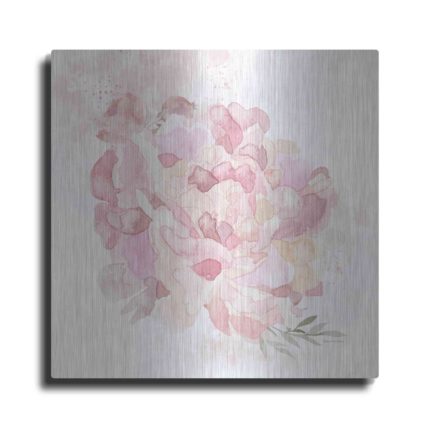 Luxe Metal Art 'Cottage Peony I' by Bluebird Barn, Metal Wall Art