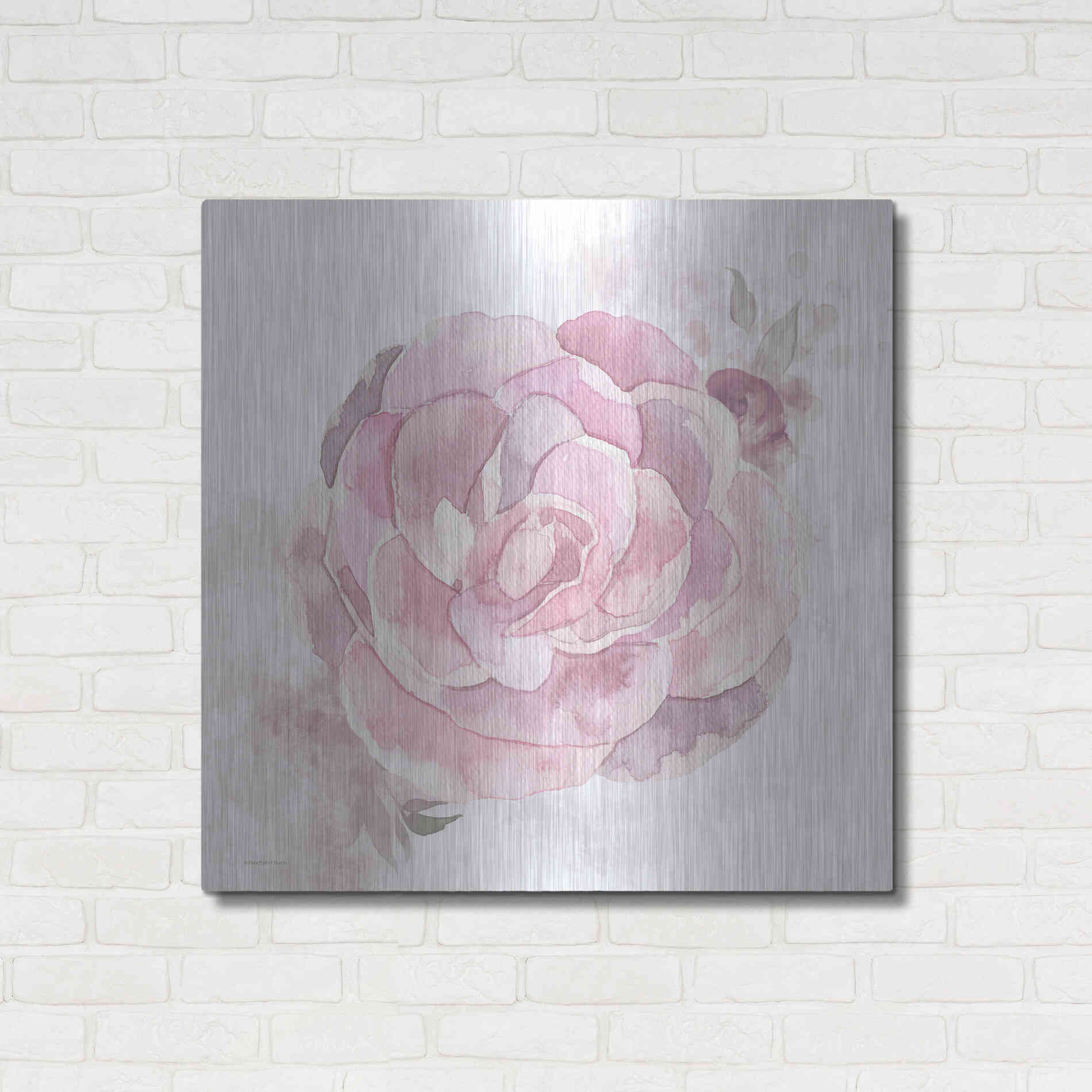 Luxe Metal Art 'Cottage Peony II' by Bluebird Barn, Metal Wall Art,36x36