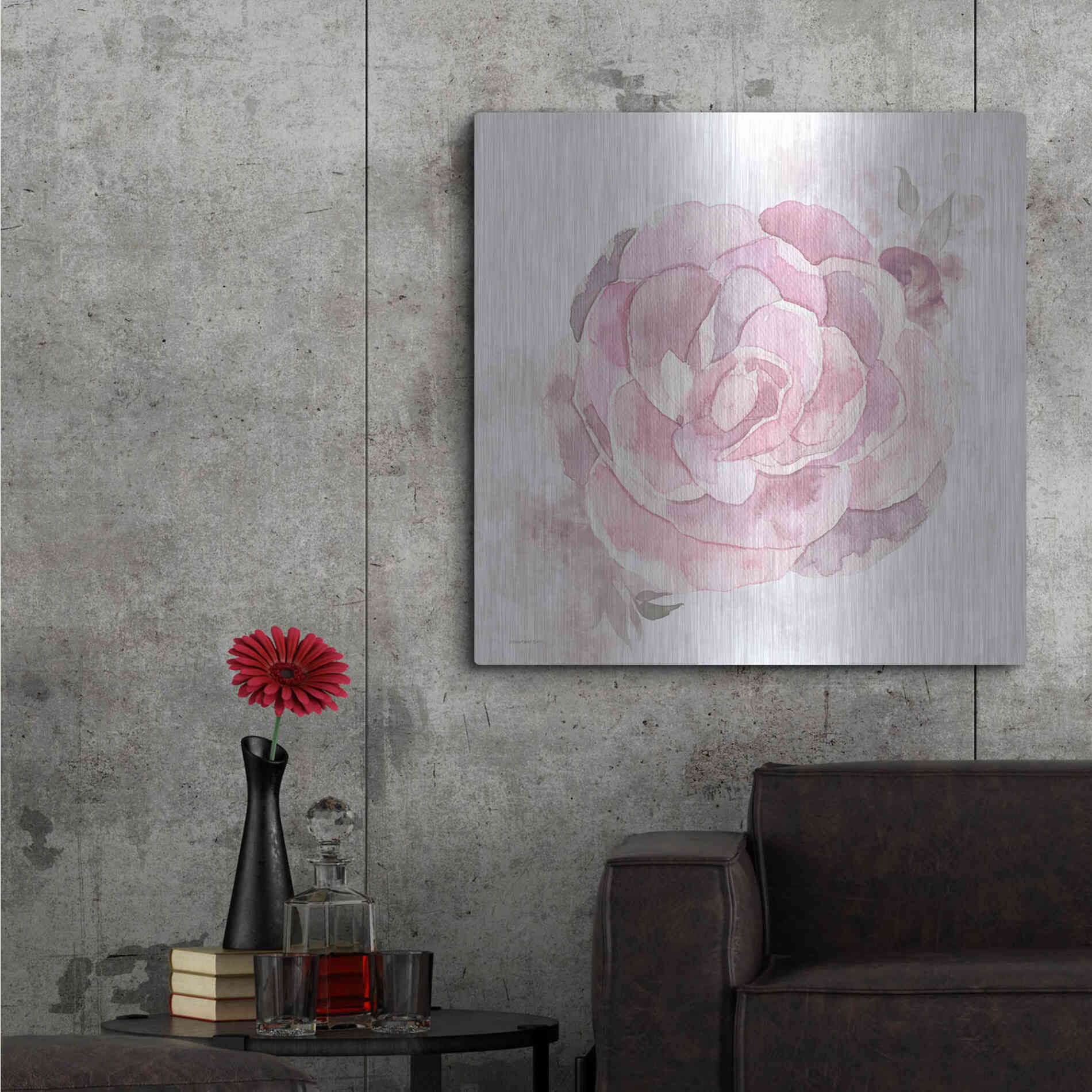 Luxe Metal Art 'Cottage Peony II' by Bluebird Barn, Metal Wall Art,36x36