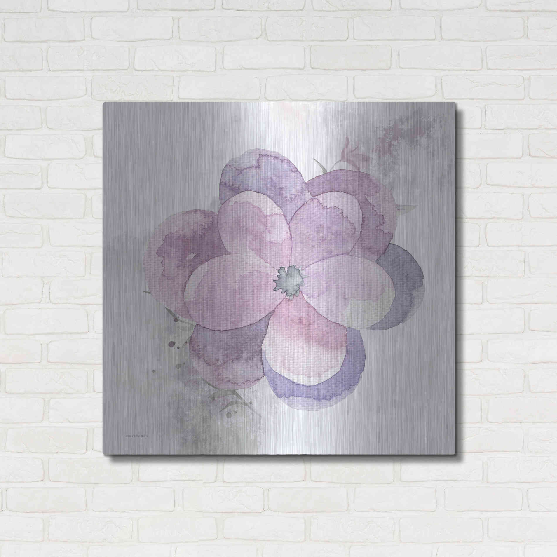 Luxe Metal Art 'Cottage Pansy' by Bluebird Barn, Metal Wall Art,36x36