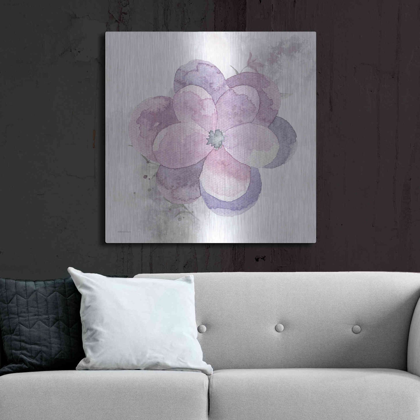 Luxe Metal Art 'Cottage Pansy' by Bluebird Barn, Metal Wall Art,36x36