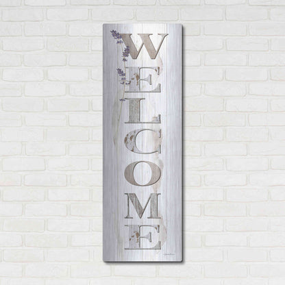 Luxe Metal Art 'Welcome' by Susie Boyer, Metal Wall Art,16x48