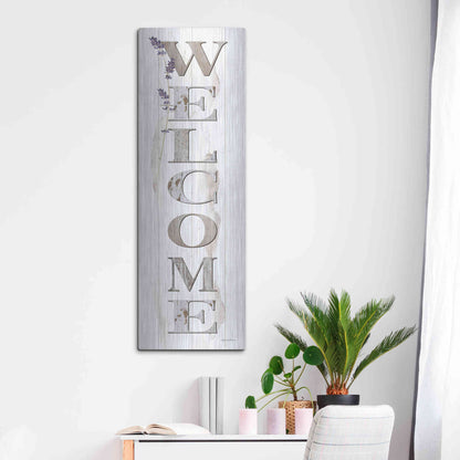 Luxe Metal Art 'Welcome' by Susie Boyer, Metal Wall Art,16x48