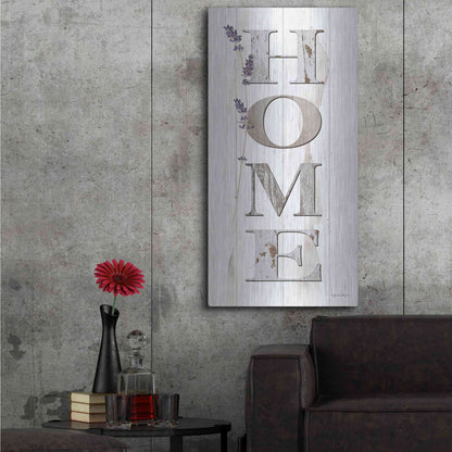Luxe Metal Art 'HOME 2' by Susie Boyer, Metal Wall Art,24x48