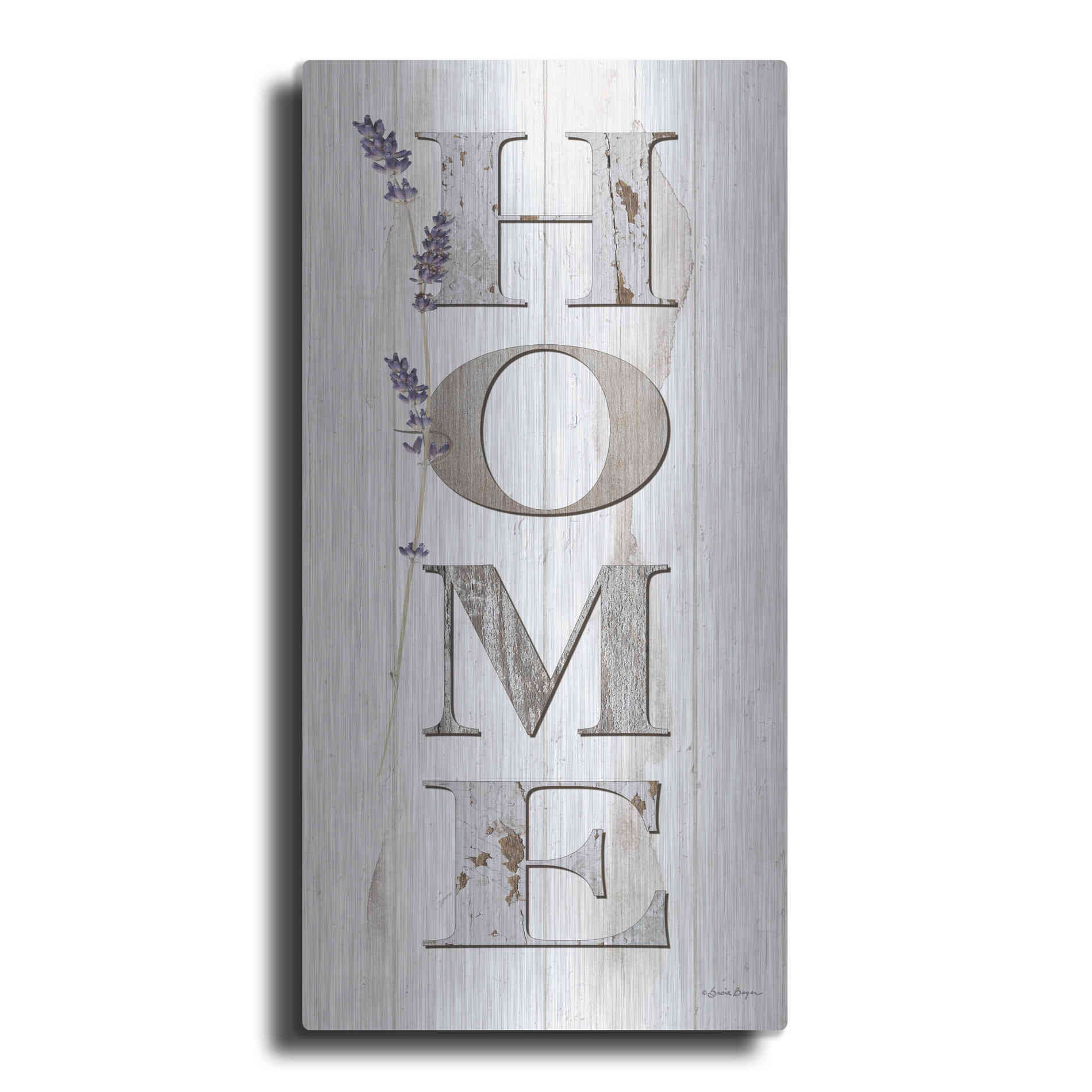 Luxe Metal Art 'HOME 2' by Susie Boyer, Metal Wall Art