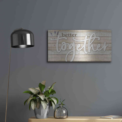 Luxe Metal Art 'Better Together' by Susie Boyer, Metal Wall Art,24x12