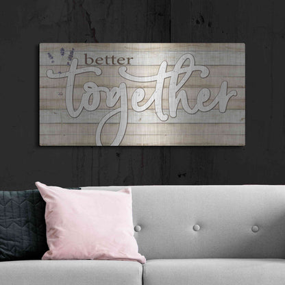 Luxe Metal Art 'Better Together' by Susie Boyer, Metal Wall Art,48x24