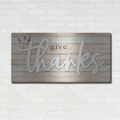 Luxe Metal Art 'Give Thanks' by Susie Boyer, Metal Wall Art,48x24