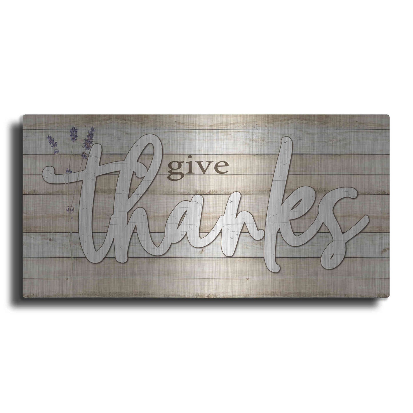 Luxe Metal Art 'Give Thanks' by Susie Boyer, Metal Wall Art