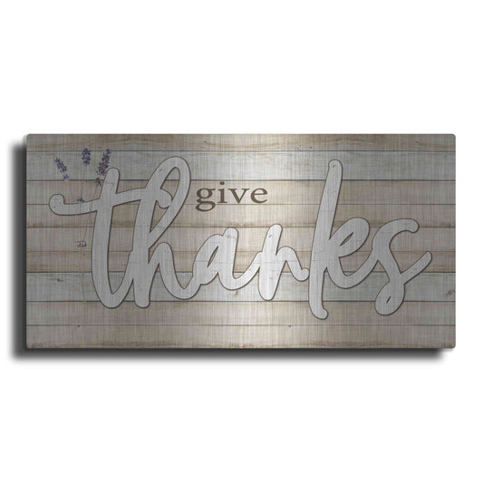 Luxe Metal Art 'Give Thanks' by Susie Boyer, Metal Wall Art