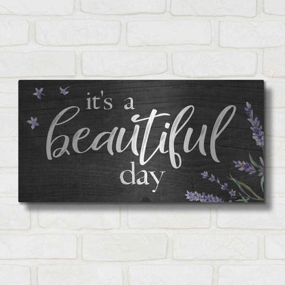 Luxe Metal Art 'It's a Beautiful Day    ' by Susie Boyer, Metal Wall Art,24x12